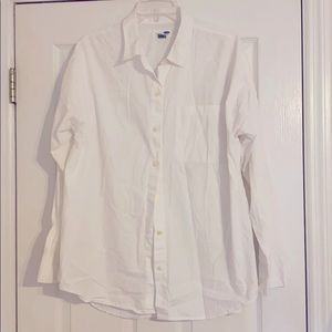 Boyfriend White Button Down Top